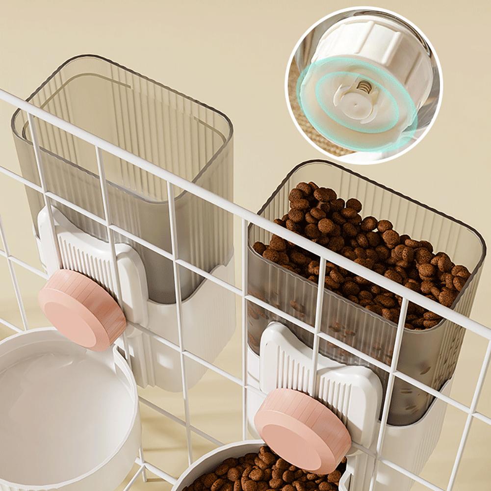 Pet Cats Dogs Hanging Water Dispenser Automatical Drinking Fountain Feeder Food Container Pet Cage Accessories