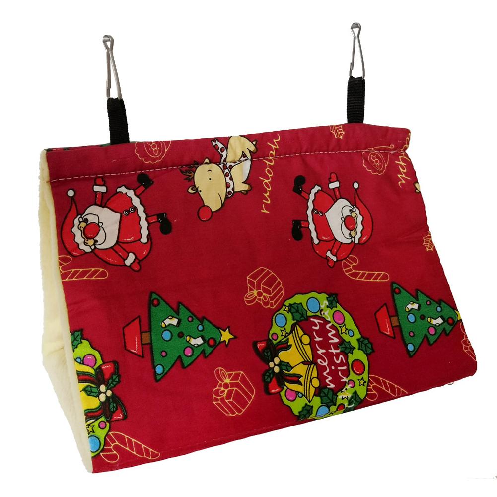 Pet Bird Parrot Triangle Hanging Cave Warm Hammock Sleeping Nest With Hole For Sleeping Hatching