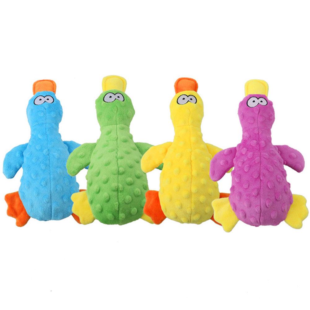 Pet Plush Duck Bite-resistant Interactive Stuffed Squeaking Toys Molar Chew Toys Cat Dog Supplies