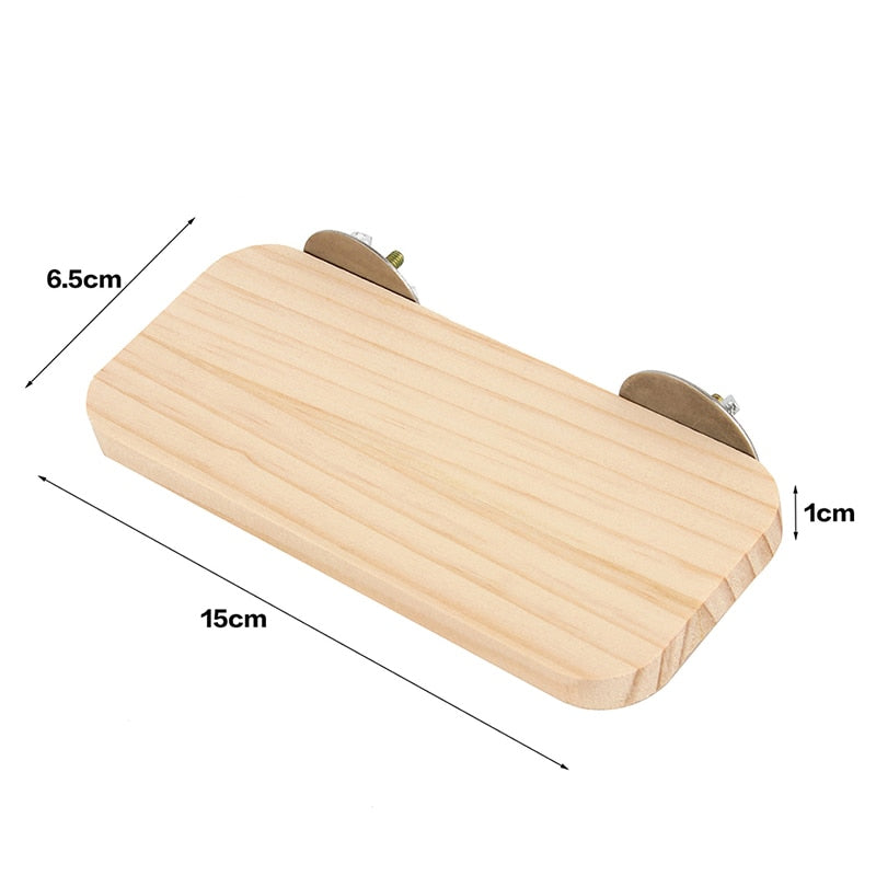 Parrot Bird Wood Perch Stand Platform Rectangle Fan-shaped Shelf Stand Board For Budgie Parakeet Cockatiel Hamster Gerbil Rat
