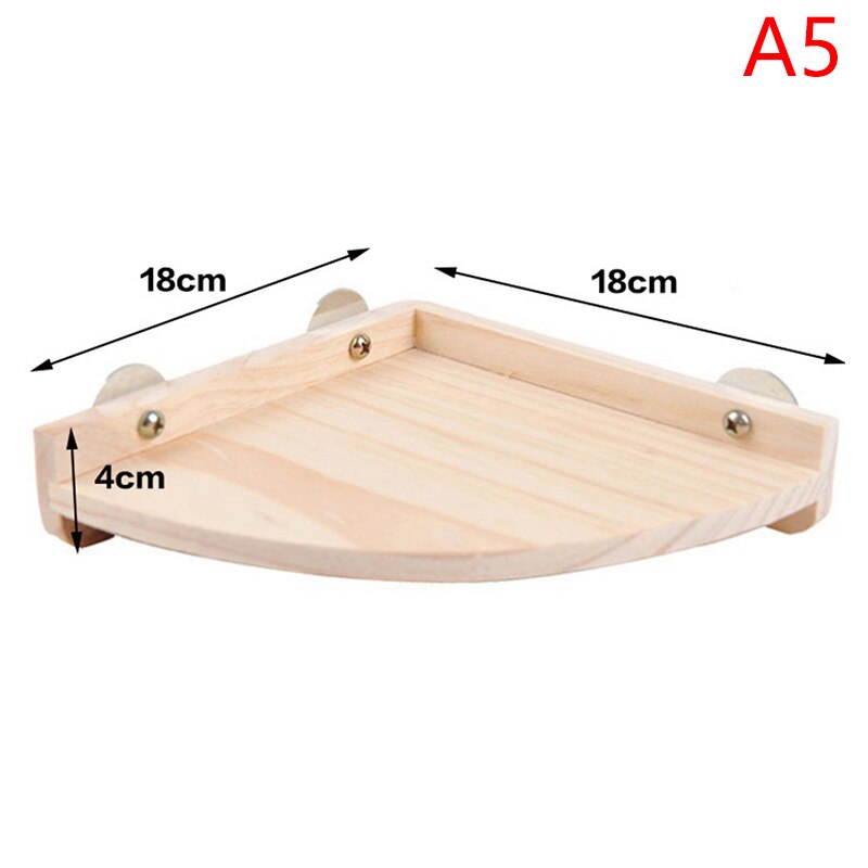 Square Pet Bird Parrot Wood Platform Stand Rack Toy Hamster Branch Perches for Bird Cage Toys 15 Sizes Pet Station Board Round