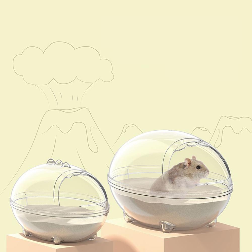 Pet Hamster Transparent Bathroom Splashproof Bath Sand Room House Pet Accessories For Chinchilla Hamster Golden Bear