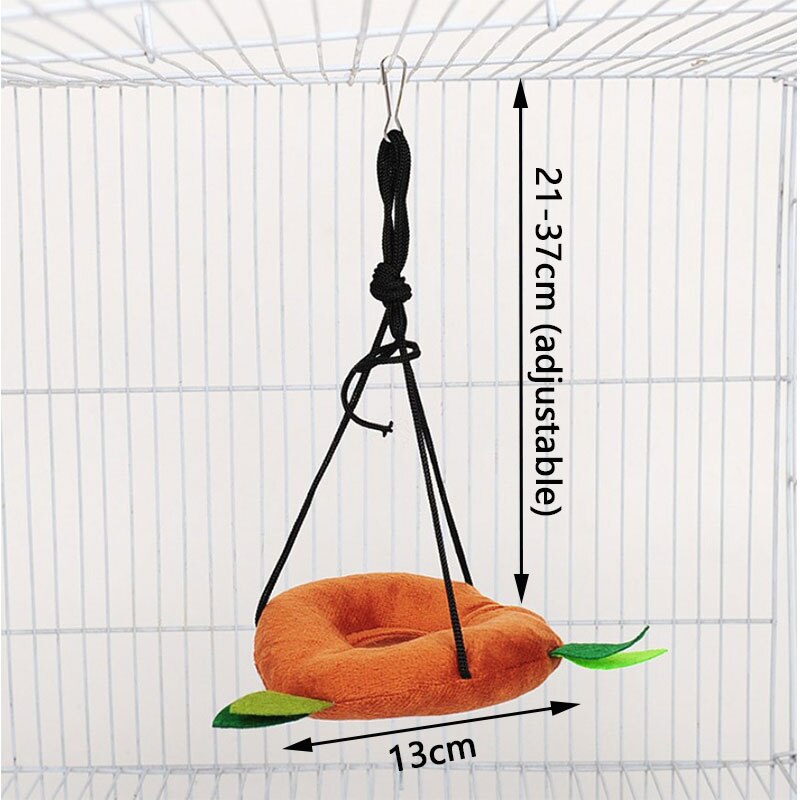 Flannel Pet Hammock Drill Barrel Hamsters Nest Guinea Pigs Small Pet Hanging Bed Comfortable Soft Cage Swing Accessories