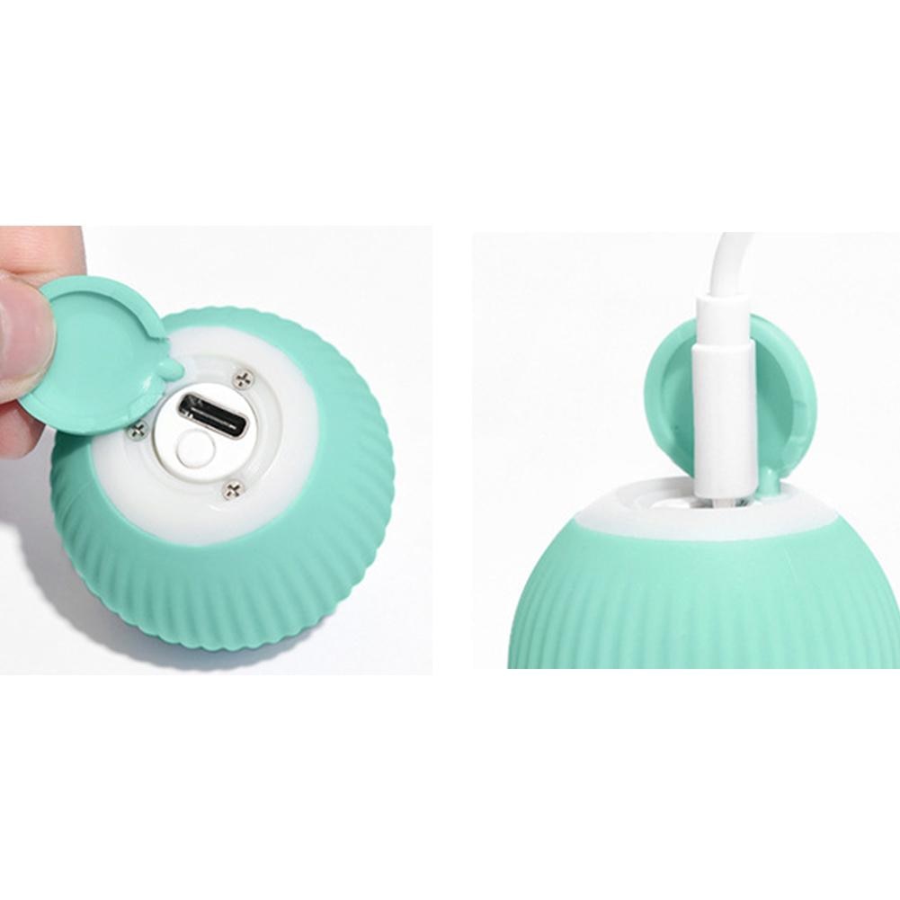 Silicone Cat Ball Toys Type-c Charging Smart Automatical Interactive Training Cat Toys Pet Accessories