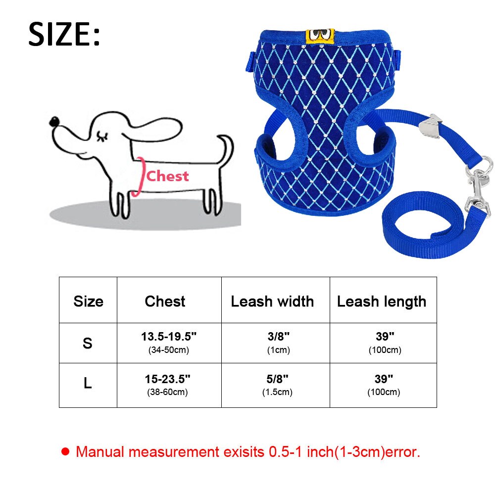Small Cat Puppy Harness Leash Set Soft Breathable Pet Cat Harness Mesh Cat Vest with Lead for Small Cat Dogs Chihuahua Kitten