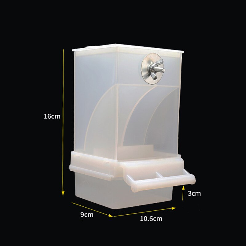 Acrylic No Mess Bird Feeders Automatic Parrot Feeder Drinker Food Container For Perch Budgerigar Parakeets Bird Cage Accessories