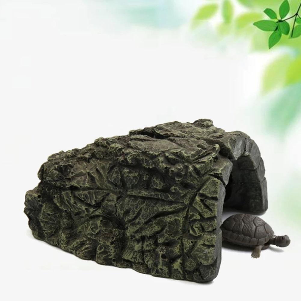 Reptile Turtle Basking Platform Shelter House Artificial Resin Ornament Turtle Accessories Aquarium Fish Tank Decoration