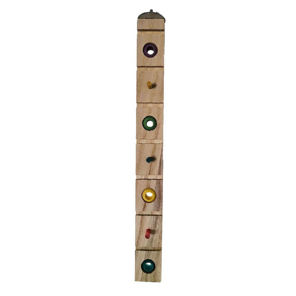 Parrots Wooden Perch Stand Multi-functional Colorful Stand Pole Bird Training Toys With Chewable Bead