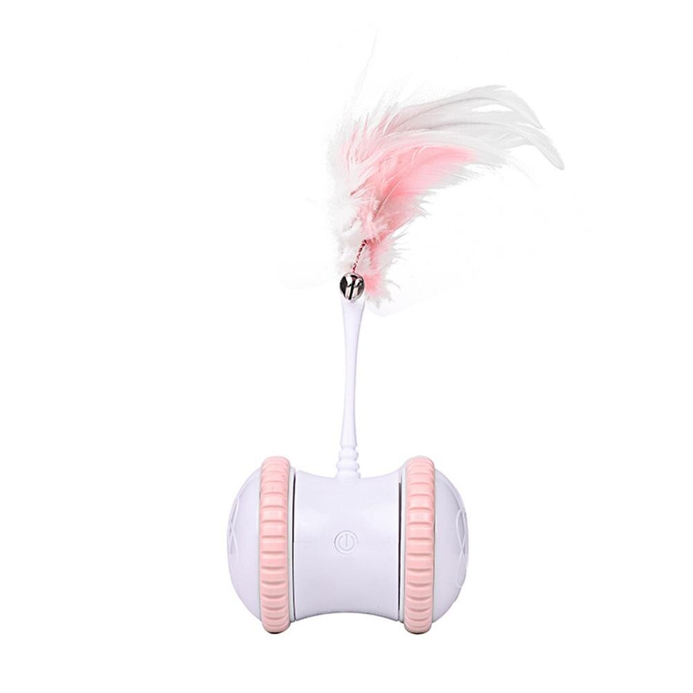 Electric Feather Cat Teaser Stick Smart Cat Self-happy Playing Wand Tumbler Toy Pet Supplies