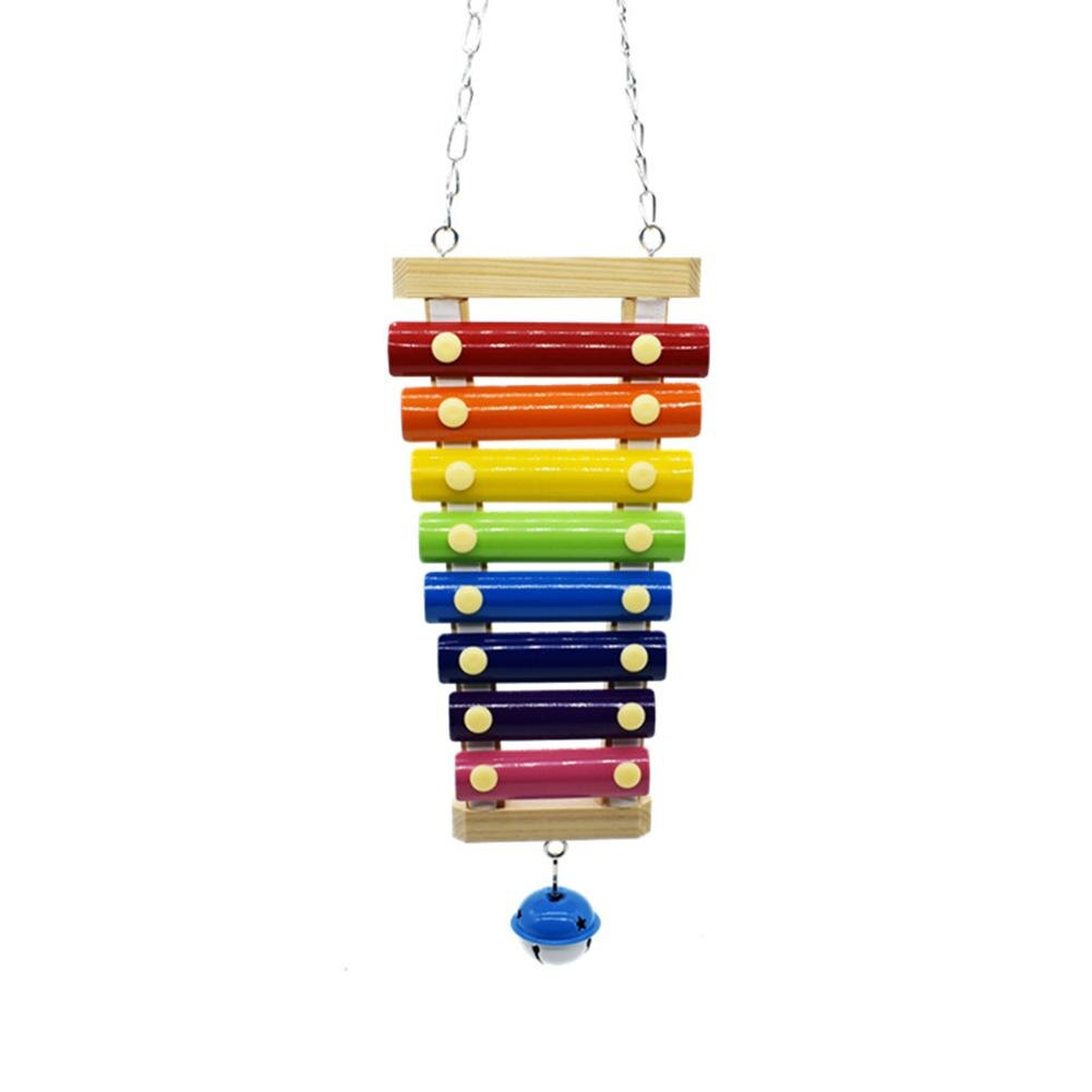Bird Colorful Hanging Xylophone Toy Bird Cage Accessories With Bells For Chicken Bird Parrot Parakeet Budgies
