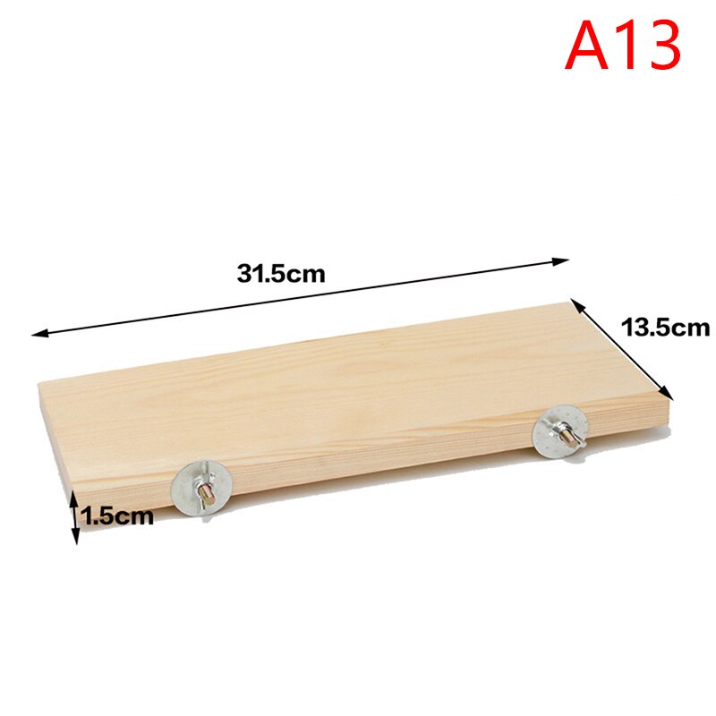 Square Pet Bird Parrot Wood Platform Stand Rack Toy Hamster Branch Perches for Bird Cage Toys 15 Sizes Pet Station Board Round