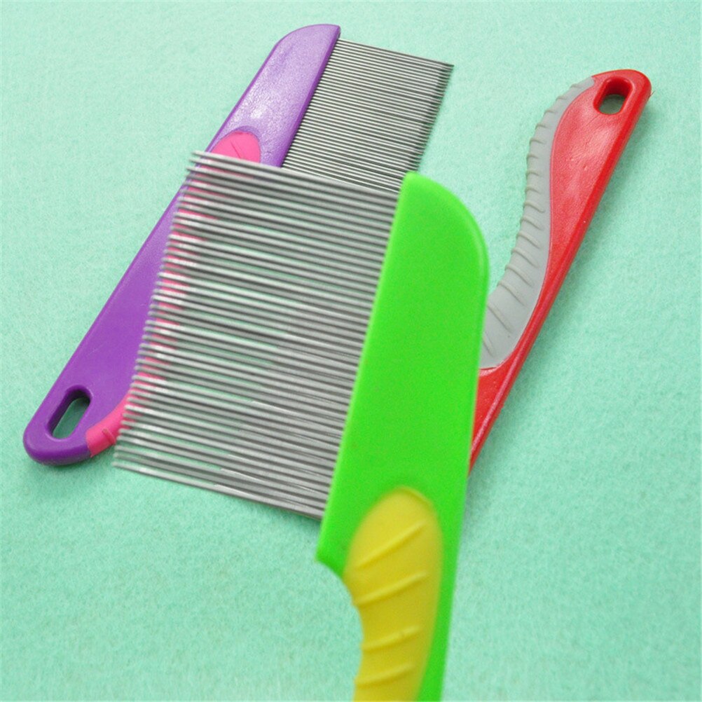 Pet Grooming Comb Dog Cat Stainless Steel Pins Cleaning Tool Pet Dogs Rake Comb Hair Grooming Trimmer Tools Random