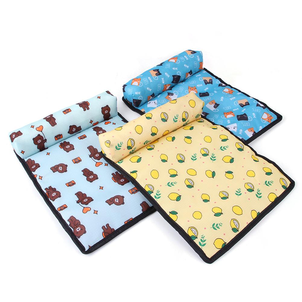 Pet Pillow Cooling Mat Pad Summer Dogs Cats Ice Silk Cooling Blanket Cushion Pet Sofa Kitten Puppy Camp Washable Mats Supplies