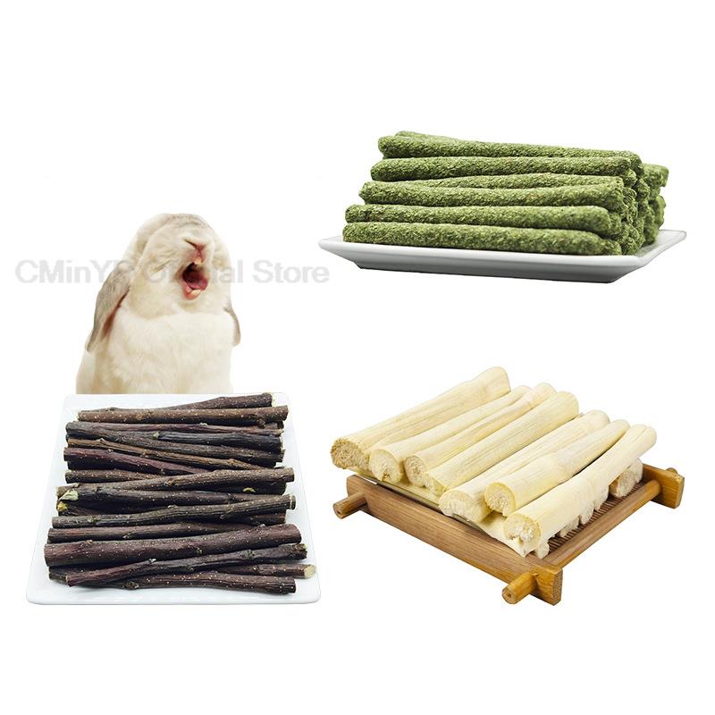 300g Small Pet Chew Toys Hay Treats For guinea pig Rabbit Hamster Gerbil Teeth Cleaning Toys Teething Stick Toy Set Pet Supplies