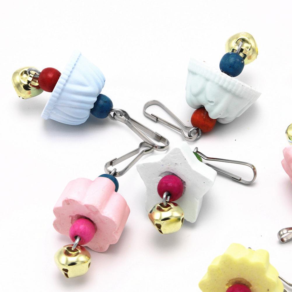Pet Hanging Chew Toys Molar Stone Bird Toy For Chinchilla Squirrel Hamster Parrot (random Color)