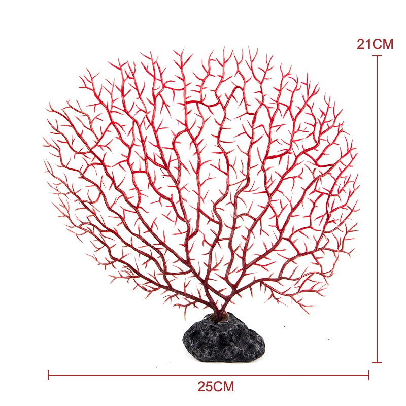 15/21/25cm Artificial Coral Plant Ornament Tree Plastic Coral Underwater Aquatic Fish Tank Landscaping Aquarium Decoration