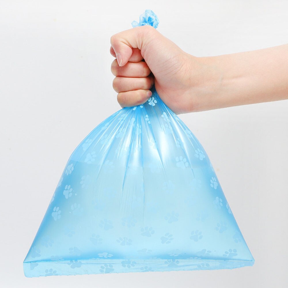 3Roll(45Pcs) Disposable Dog Poop Bags Pet Cat Dispenser Waste Bags Leak Proof Print Outdoor Home Clean Refill Garbage Bag
