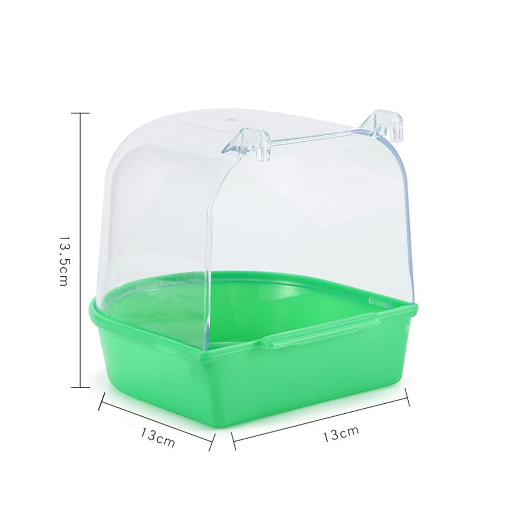Removable Parrot Bath Box Bathing Basin Outdoor Bird Basin Bath Bird Cage Parrot Supplies for Small Birds Canary Budgerigar