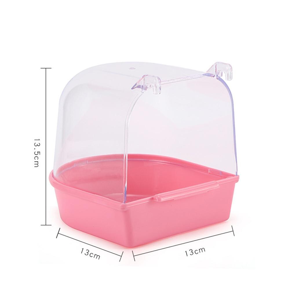 Removable Parrot Bath Box Bathing Basin Outdoor Bird Basin Bath Bird Cage Parrot Supplies for Small Birds Canary Budgerigar
