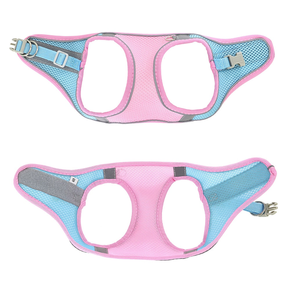 Small Cat Puppy Harness Leash Set Soft Breathable Pet Cat Harness Mesh Cat Vest with Lead for Small Cat Dogs Chihuahua Kitten