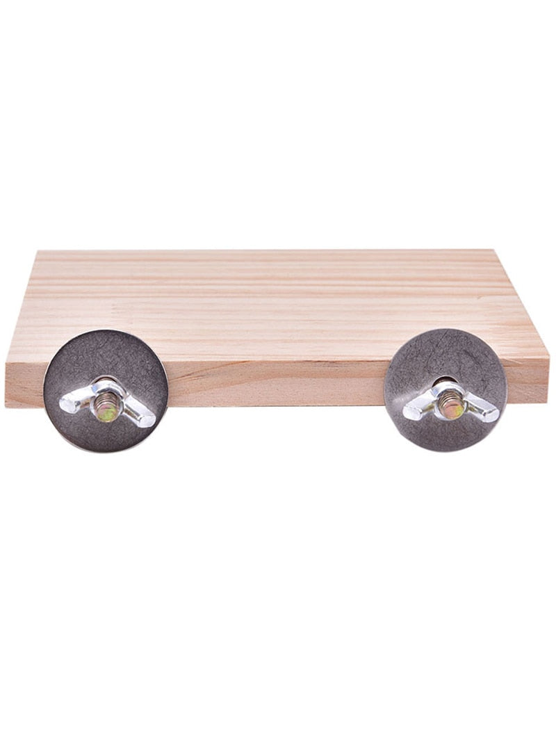 Parrot Bird Wood Perch Stand Platform Rectangle Fan-shaped Shelf Stand Board For Budgie Parakeet Cockatiel Hamster Gerbil Rat