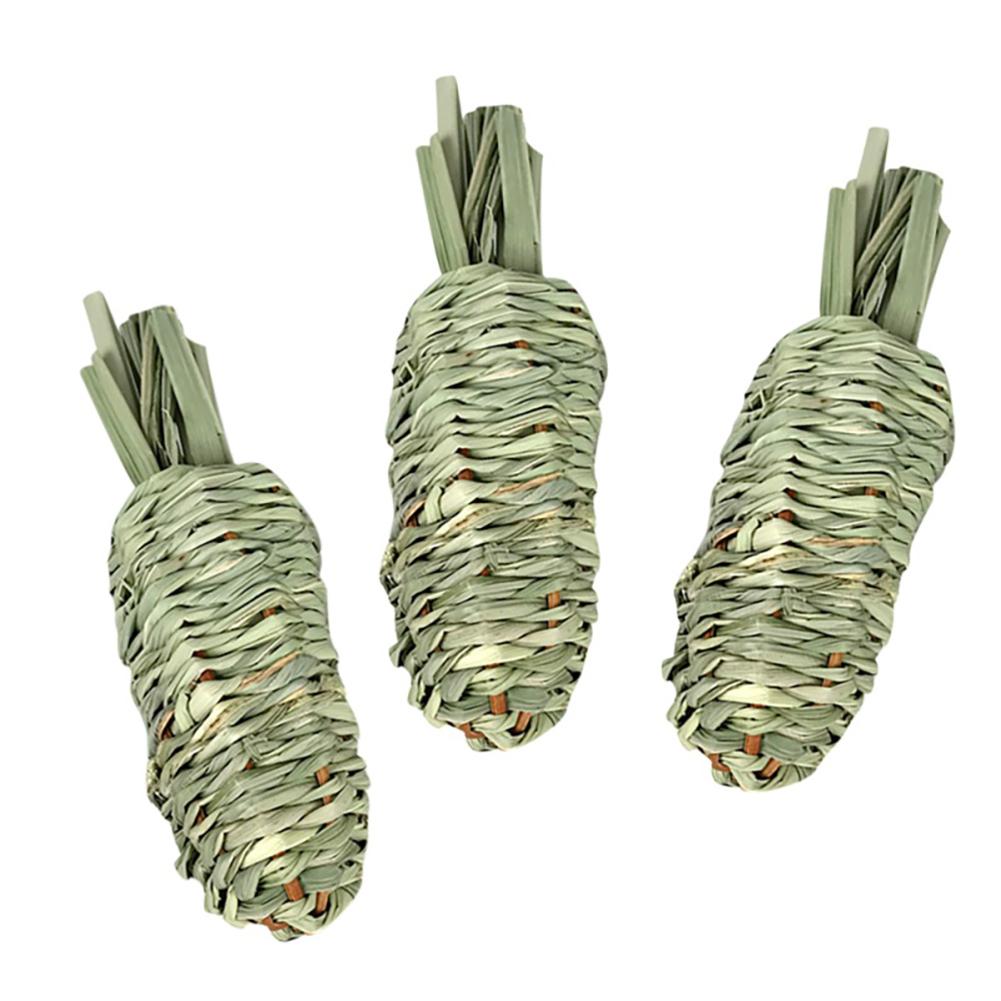 Rabbit Water Grass Radish Toys Natural Hand-woven Molar Toy Supplies For Rabbit Guinea Pig Chinchilla