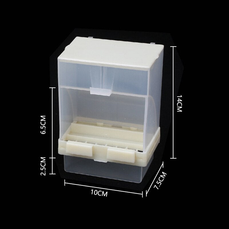 Acrylic No Mess Bird Feeders Automatic Parrot Feeder Drinker Food Container For Perch Budgerigar Parakeets Bird Cage Accessories