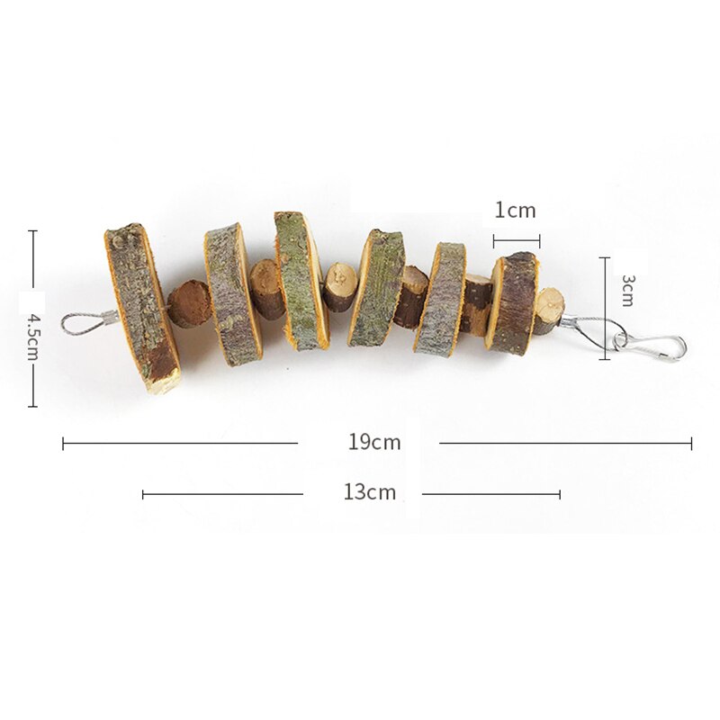 Natural Organic Apple Wood Rabbit Chew Toy Small Animal Snack Toys For Bunny Chinchilla Guinea Pigs Hamsters Tooth Grinding Toy