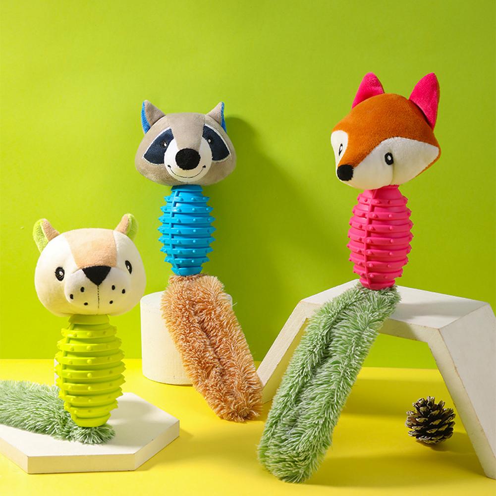 Pet Dog Plush Toys With Tail Bite-resistant Sounding Paper Interactive Toys Pet Supplies For Relieve Boredom