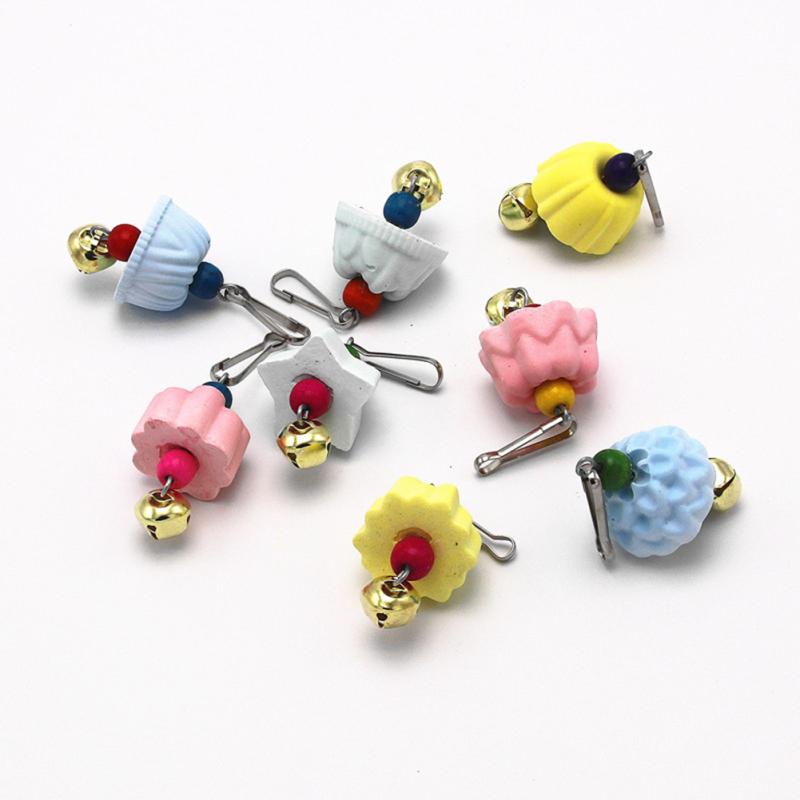 Pet Hanging Chew Toys Molar Stone Bird Toy For Chinchilla Squirrel Hamster Parrot (random Color)