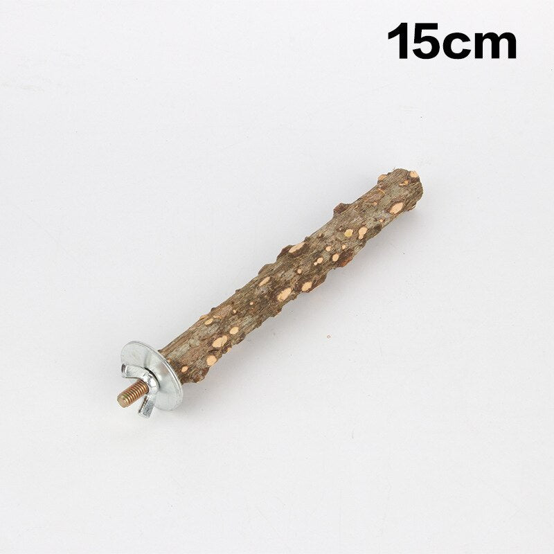10-30cm Wooden Bird Parrot Stand Rack Branch Holder Paw Grinding Perches Chew Pets Toys Hanging Cage Decor Parrot Stand Stick