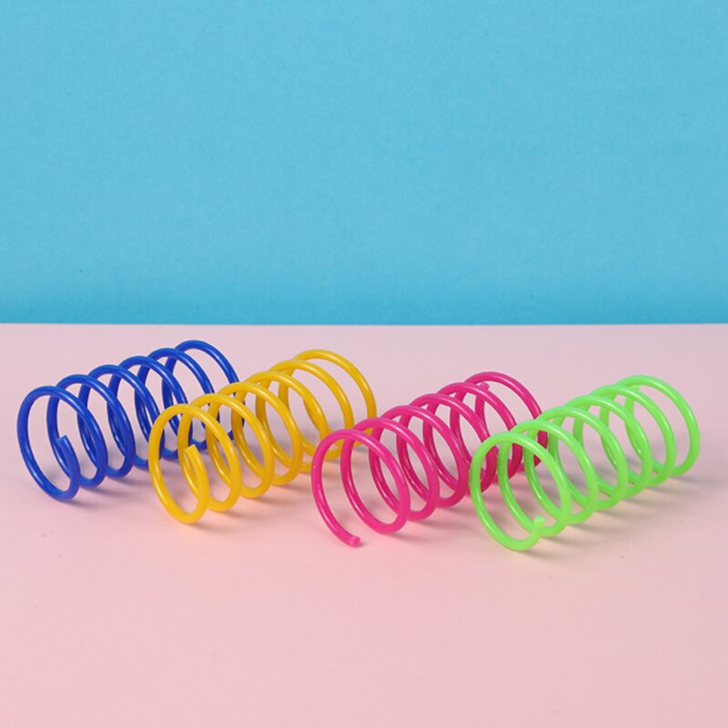 20pcs Creative Cat Spring Toys Colorful Coils for Kittens Spiral Springs Coil Interactive Toy for Dogs Cats Swatting