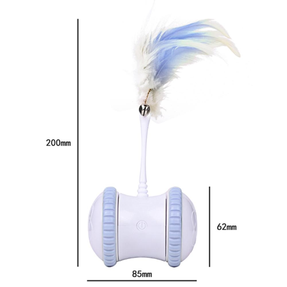 Electric Feather Cat Teaser Stick Smart Cat Self-happy Playing Wand Tumbler Toy Pet Supplies