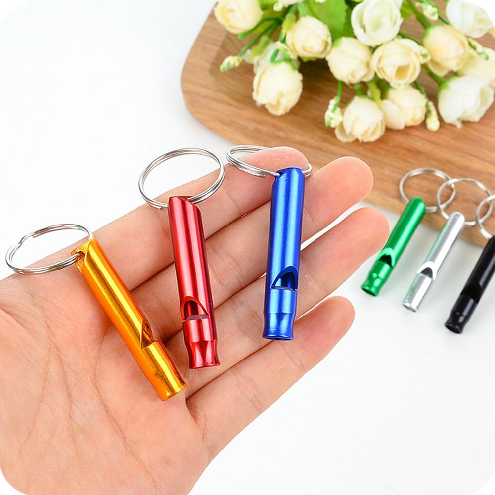 Pet Dog Training Whistle Portable Multifunctional Aluminum Alloy Whistle Pet Acessories With Ring (random Color)