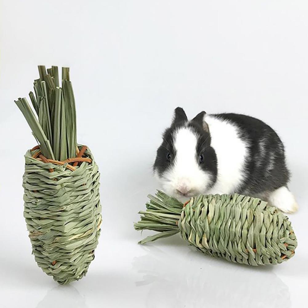Rabbit Water Grass Radish Toys Natural Hand-woven Molar Toy Supplies For Rabbit Guinea Pig Chinchilla