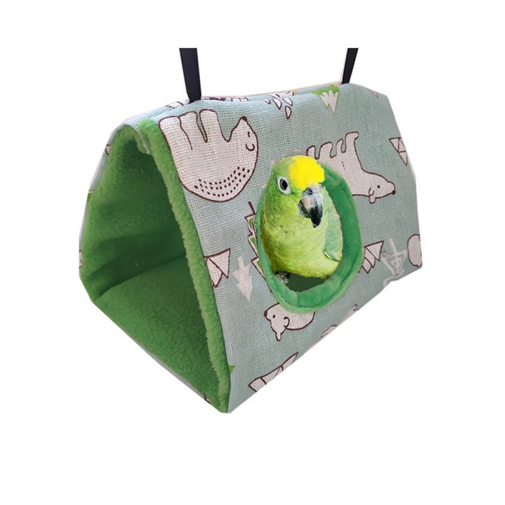 Birds Hanging Hammock Soft Comfortable Parrot Triangular Cotton Nest With Hole For Lovebird Budgerigar Cockatiel
