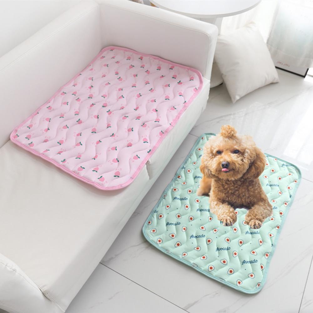 Pet Cooling Mat Ice Pad Comfortable Breathable Ice Silk Seat Cushion Pet Summer Supplies For Dogs Cats