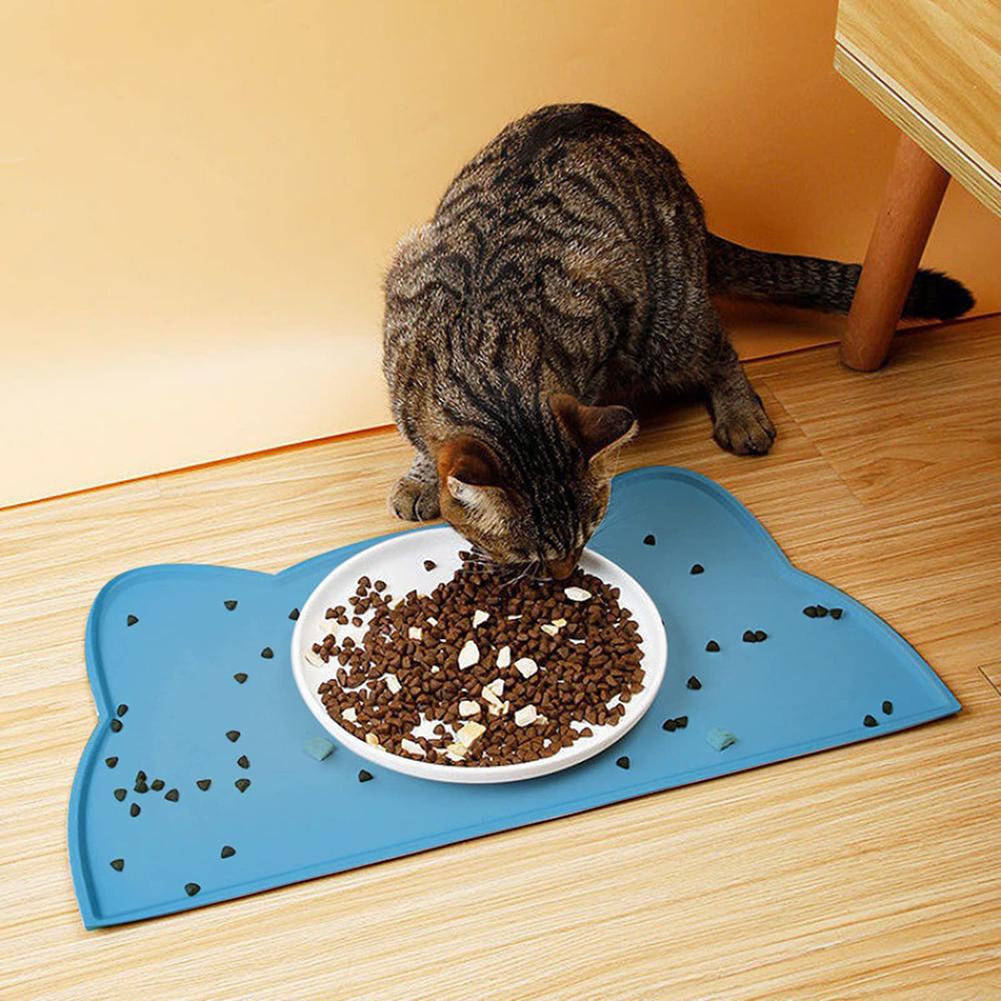 Pet Silicone Food Mat Portable Waterproof Leak-proof Non-slip Feeding Mats Bowl Pad For Cats Dogs