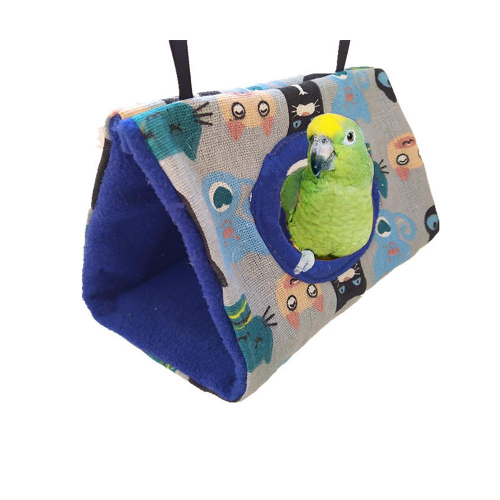 Birds Hanging Hammock Soft Comfortable Parrot Triangular Cotton Nest With Hole For Lovebird Budgerigar Cockatiel