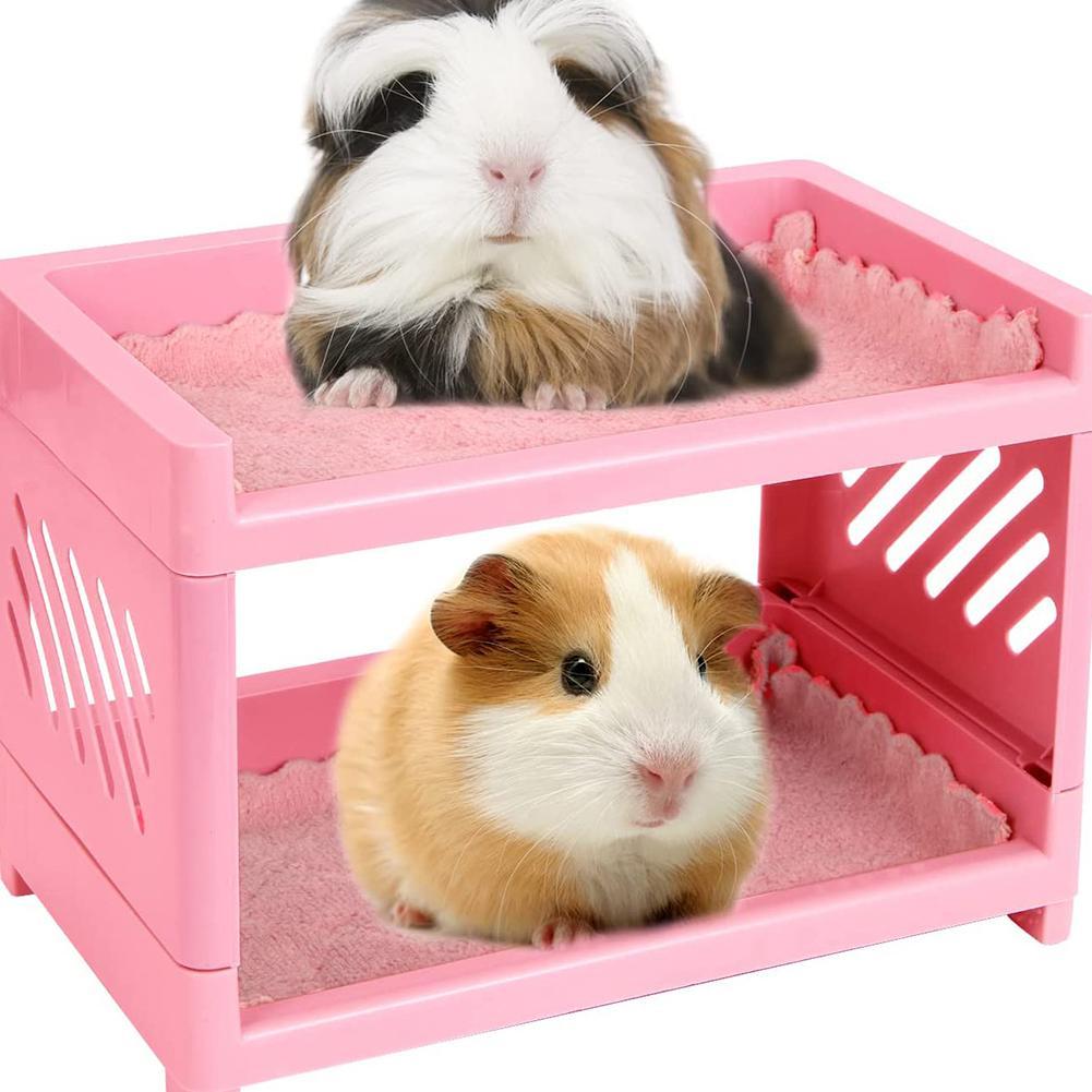 Pet Bunk Bed Easy To Install Hideout Corner For Guinea Pig Hamster Small Animal (without Cushion)