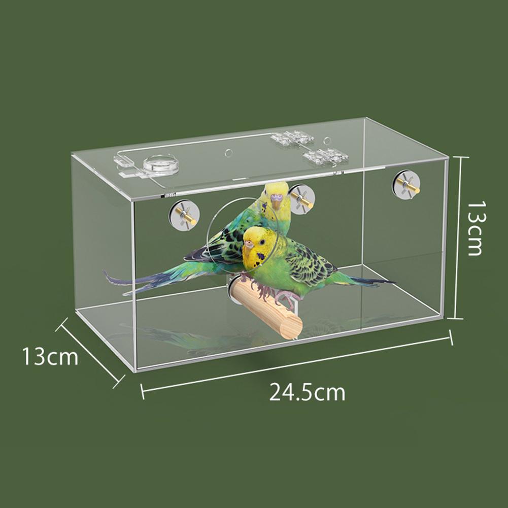 Transparent Parrot Breeding Cage Breathable Waterproof Anti-bite Acrylic Bird House Bird Supplies