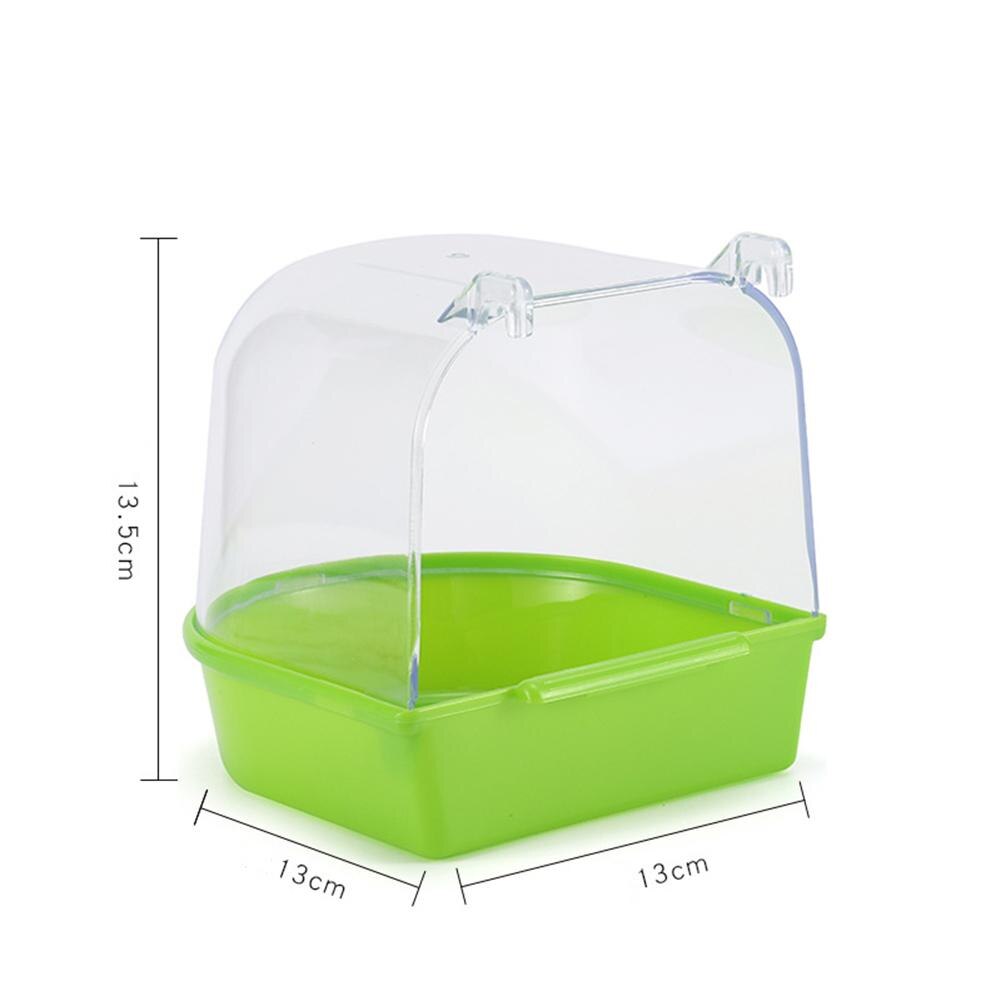 Removable Parrot Bath Box Bathing Basin Outdoor Bird Basin Bath Bird Cage Parrot Supplies for Small Birds Canary Budgerigar