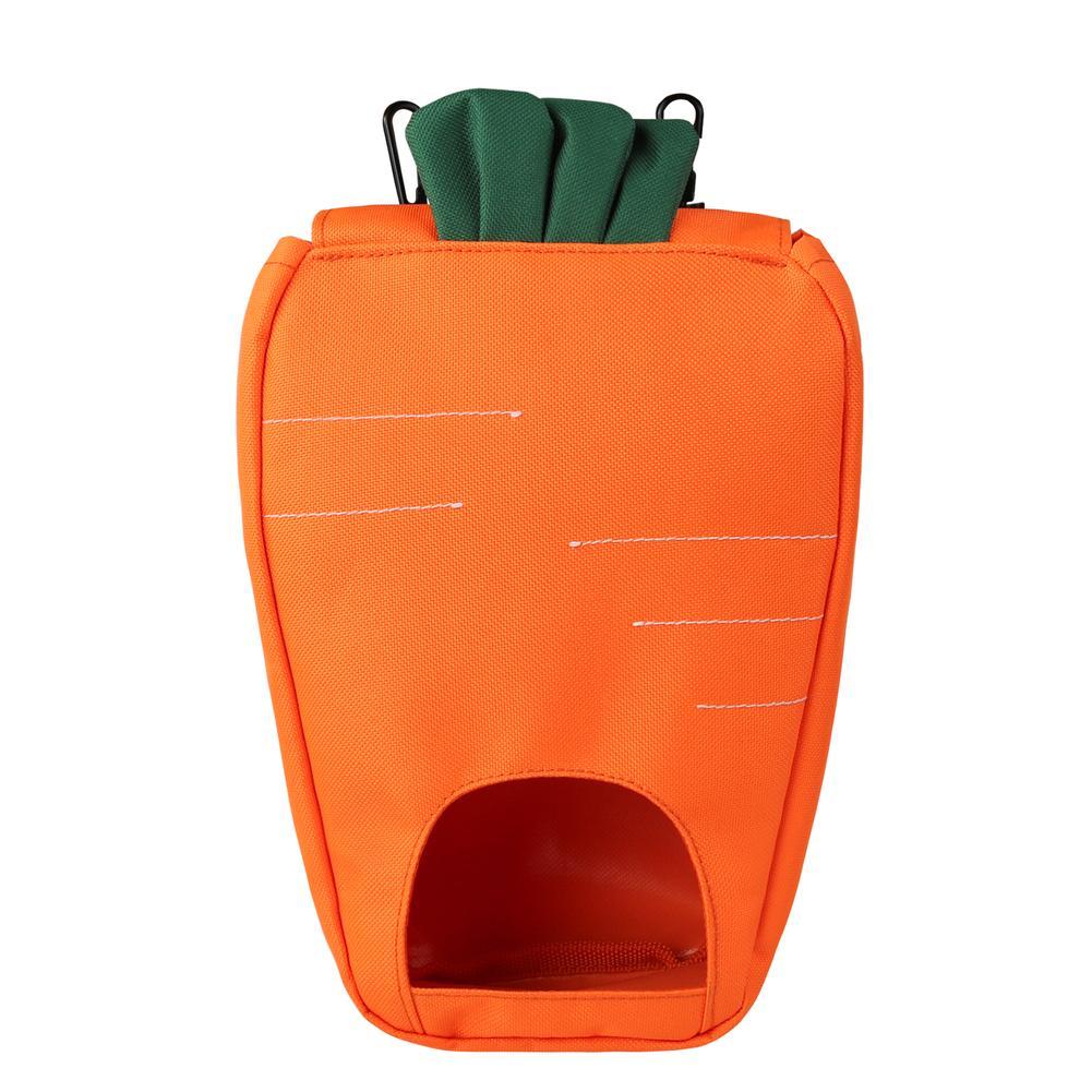 Hanging Feed Bag Carrot Shape Foldable Oxford Cloth Hay Feeder For Chinchilla Rabbit Hamster Guinea Pig