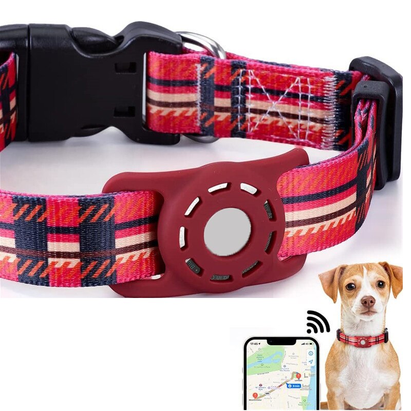 Adjustable Case For Apple Air Tag Dog Collar Holder Protective Airtag Holder Case for Pets Dog Cat Collar GPS Trackers Holder