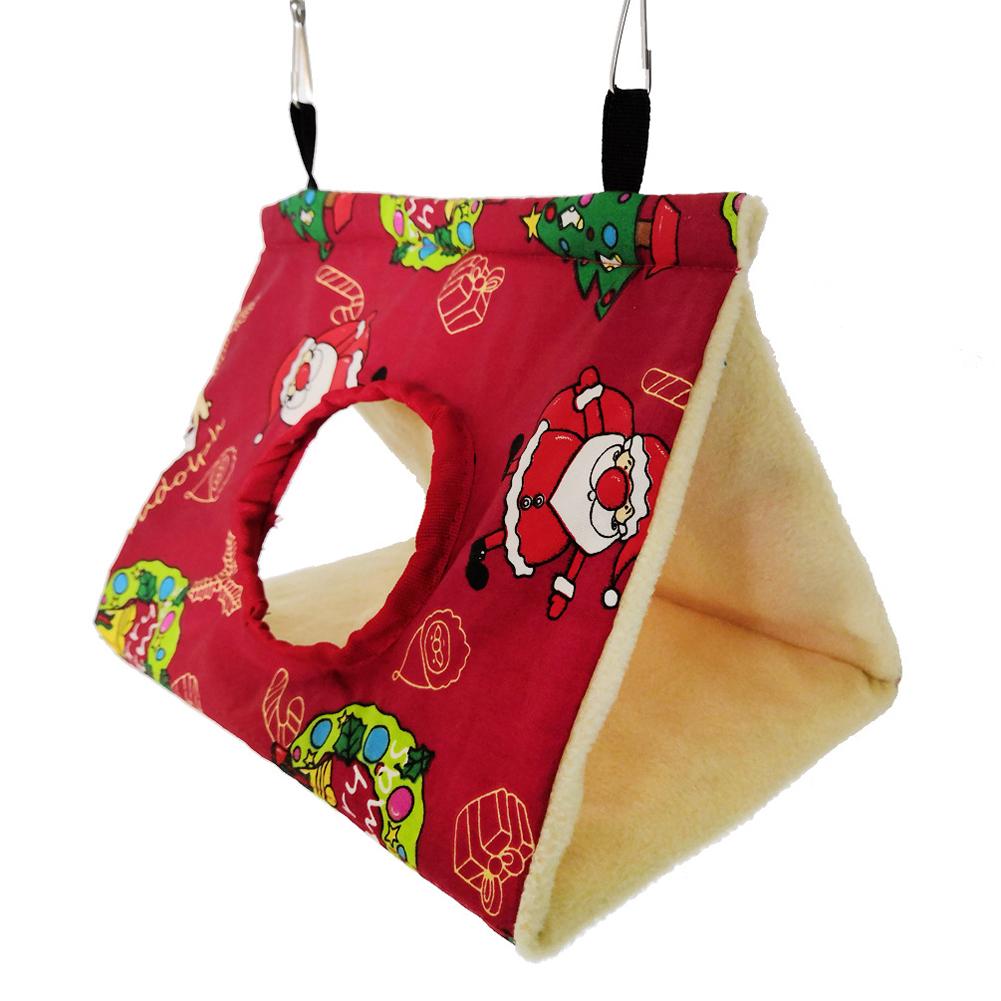 Pet Bird Parrot Triangle Hanging Cave Warm Hammock Sleeping Nest With Hole For Sleeping Hatching
