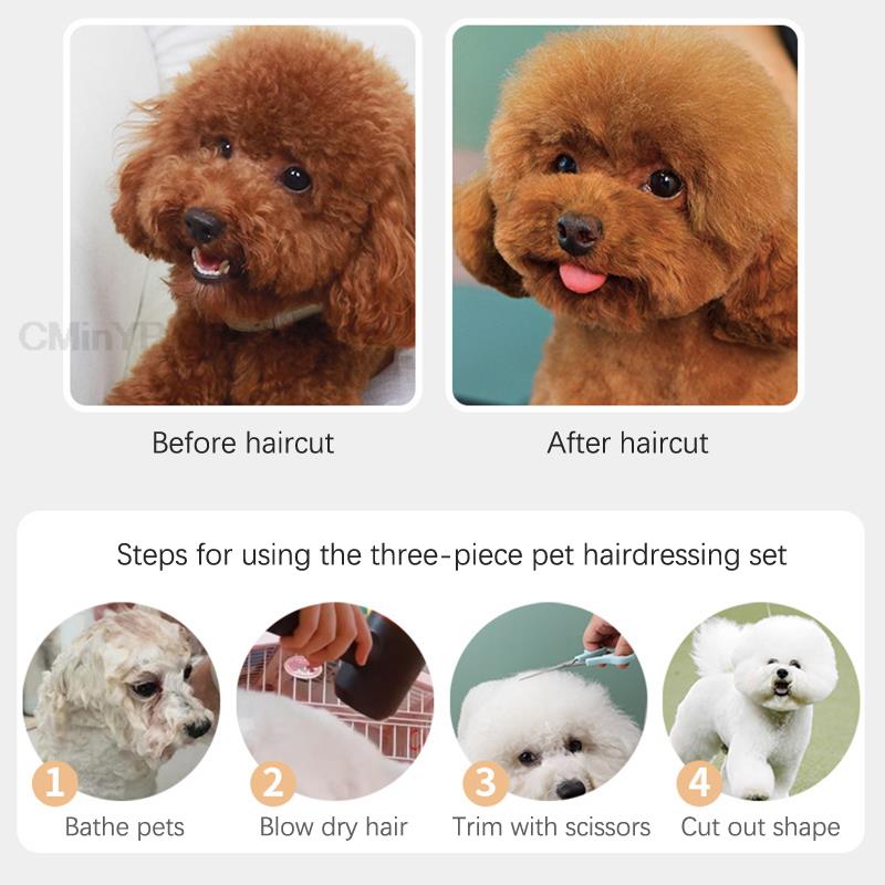 3PCS Pet Dog Professional Grooming Scissors Shears Pet Cough Scissor Comb for Cutting Dogs Hair Hairdresser Beauty for Animals