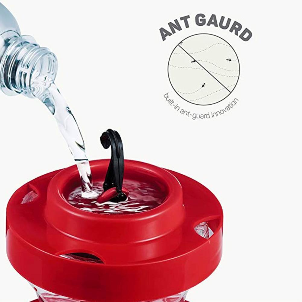Outdoor Hanging Hummingbird Feeder Leak-proof Food Container With 8 Feeding Ports For Garden Backyard Decoration
