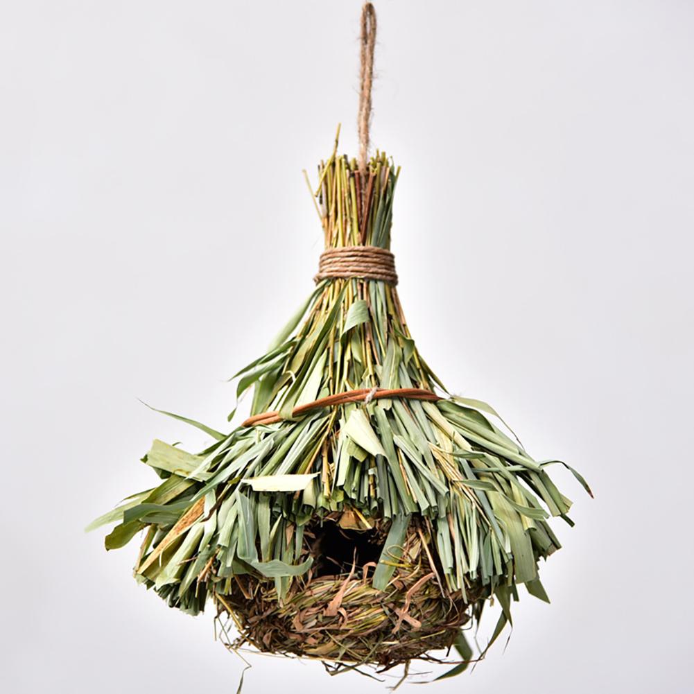 Pet Hanging Birds Nest Outdoor Hand-weaved Decorative Bird House Bird Cage Shelter For Garden Decoration