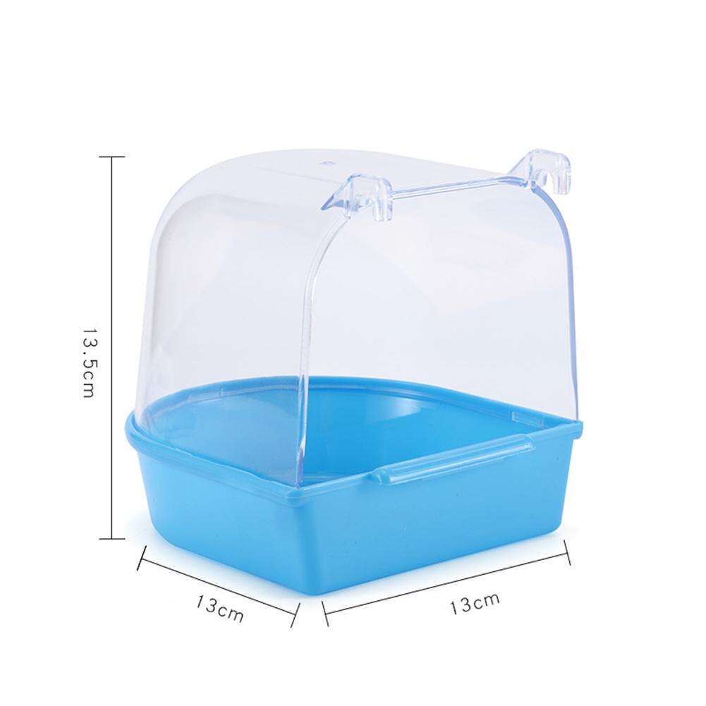 Removable Parrot Bath Box Bathing Basin Outdoor Bird Basin Bath Bird Cage Parrot Supplies for Small Birds Canary Budgerigar