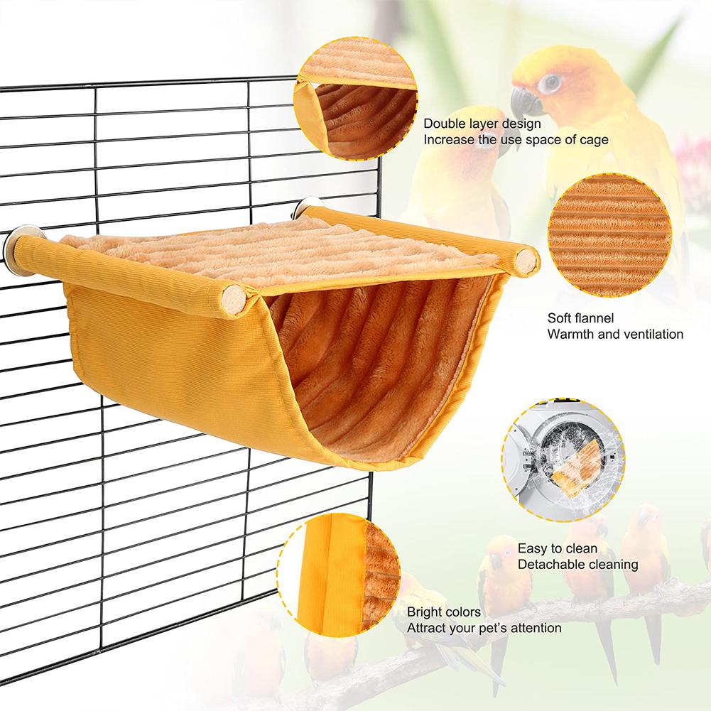 Pet Bird Hanging Hammock Warm Nest Bed Removable Washable Parrot Bird Cage Perch For Parrot Hamster House Accessories